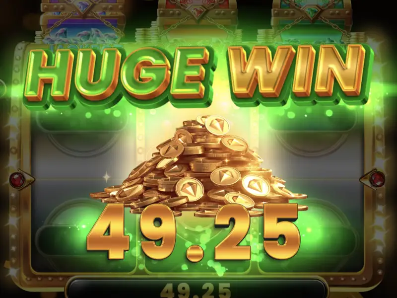 Bling Blitz Diamond Drop huge win screen with coin pile