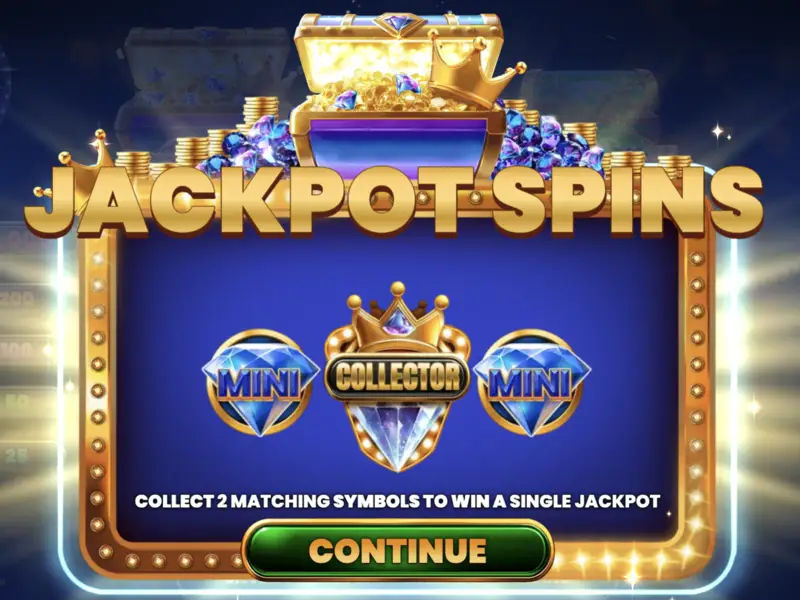 Bling Blitz Diamond Drop jackpot spins bonus round screen